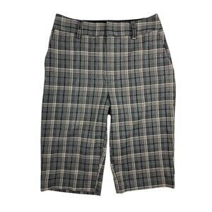 Express + Negin Mirsalehi Collab High Waisted Plaid Bermuda Shorts  Size 2 NWOT